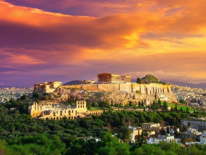 Acropole avec Parthénon à Athènes 100 Pieces