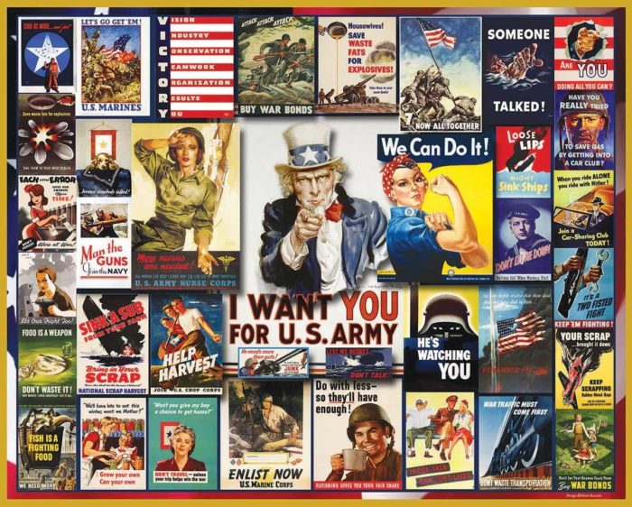 Affiches de la Seconde Guerre Mondiale (1000 pièces)
