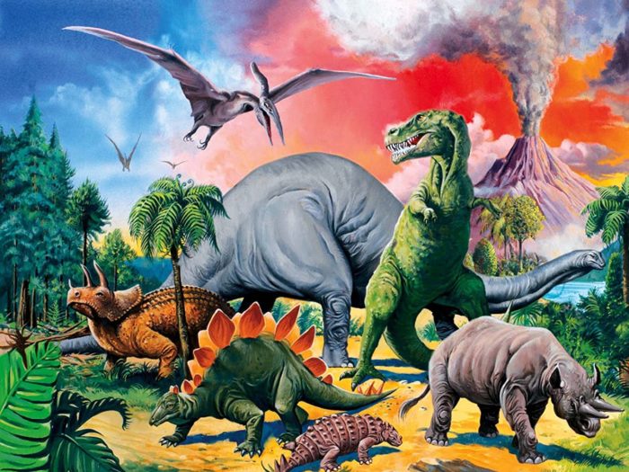 Au milieu des dinosaures (100 pièces)