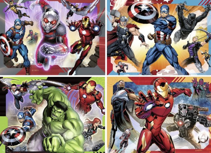 Avengers - Set de 4 puzzles (12, 16, 20, 24 pièces)