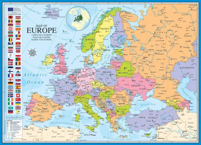 Carte d'Europe (1000 pièces)