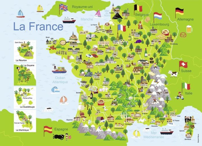Carte de France (100 pièces)
