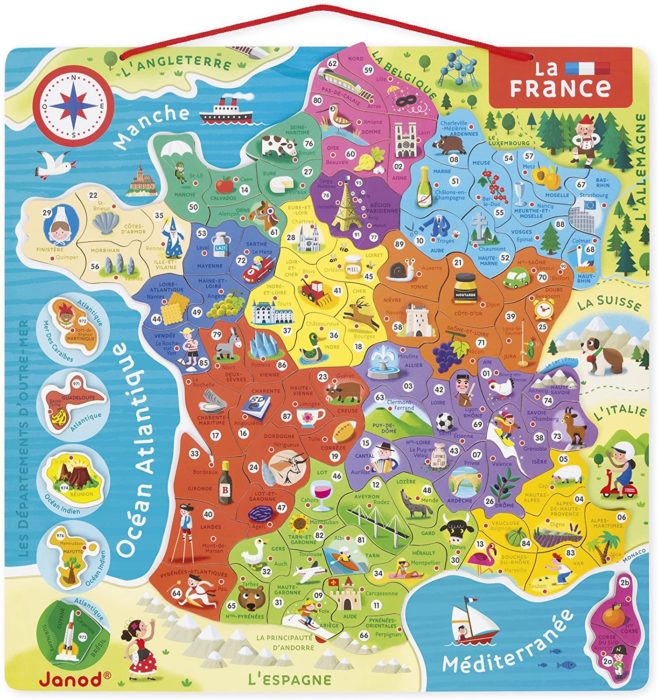 Carte de France (93 pièces)