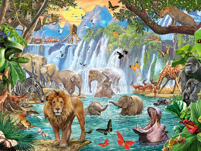 Puzzle Animaux dans la jungle, 200 pieces