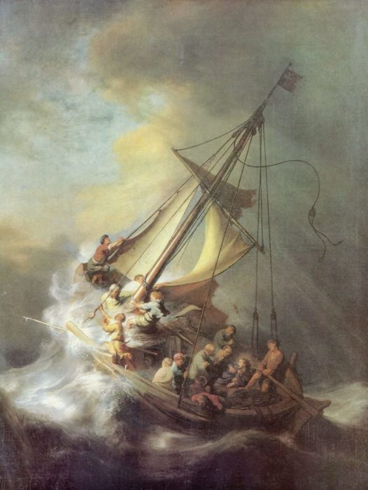 Christ sous l'orage sur Le lac de Galilée 1000 Pieces