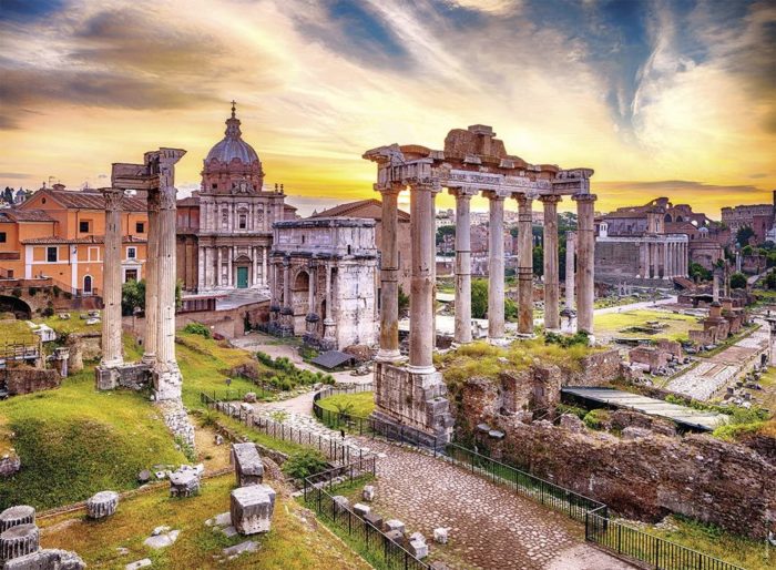 Coucher de soleil sur Rome (500 pièces)