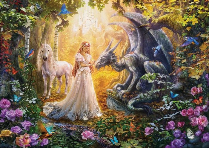 Dragon, Princesse et Licorne 1500 pièces
