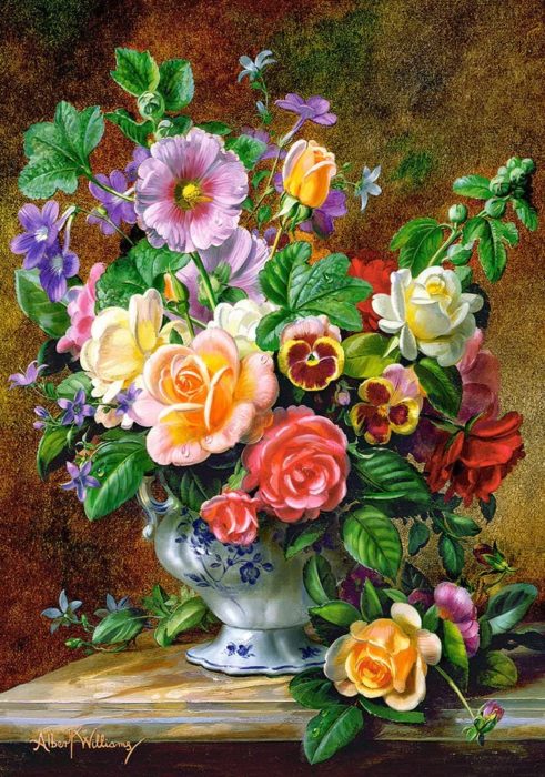 Fleurs dans un vase (500 pièces)