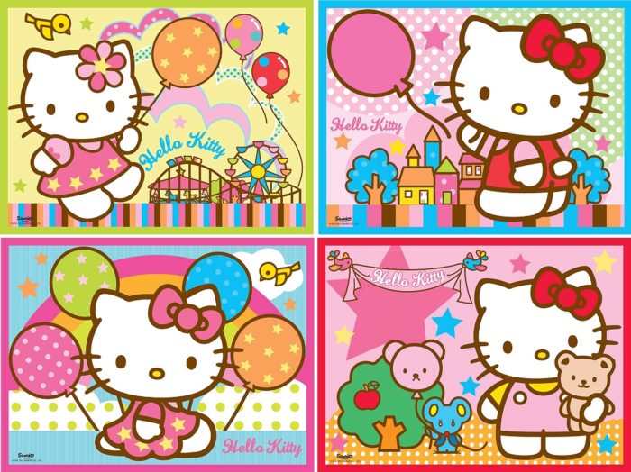 Hello Kitty - Set de 4 puzzles (12, 16, 20, 24 pièces)
