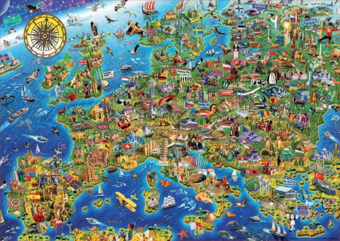 La folle carte d'Europe (500 pièces)