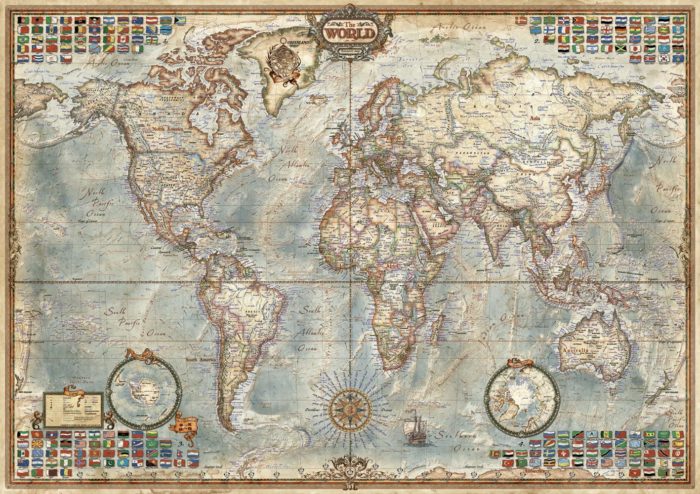 Le Monde, carte politique (1500 pièces)