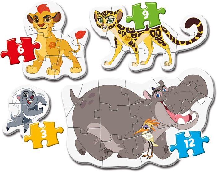 Le Roi lion - Set de 4 puzzles (3, 6, 9, 12 pièces)