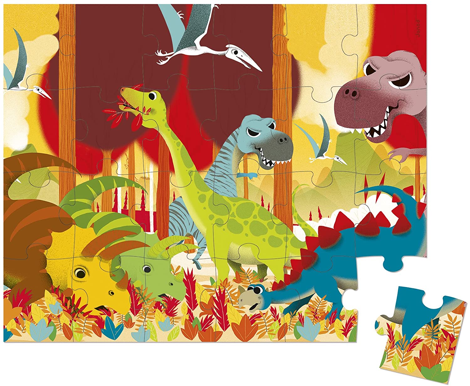Puzzle Dinosaure Personnalisable 30 Pièces - Avec Prénom, Jeu éducatif Pour Enfants