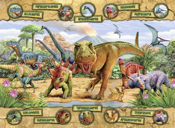 Les espèces de dinosaures (150 pièces)