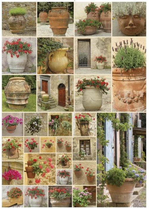 Les pots de fleurs (1000 pièces)