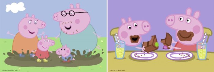 Peppa Pig - La vie de famille - Set de 2 puzzles (2 x 24 pièces)