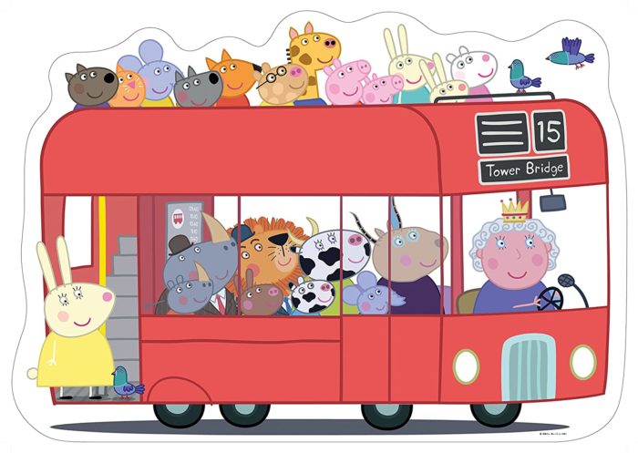 Peppa Pig - Puzzle géant en forme de bus (24 pièces)