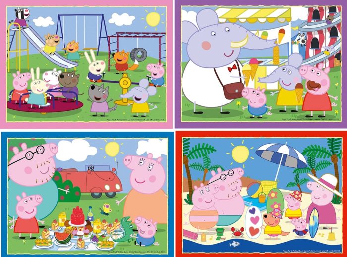 Peppa Pig - Set de 4 puzzles (12, 16, 20, 24 pièces)
