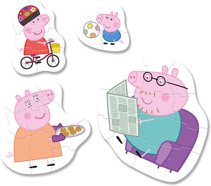 Peppa Pig - Set de 4 puzzles (3, 6, 9, 12 pièces)