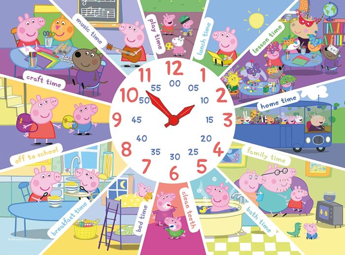 Peppa Pig - Tell the time clock (60 pièces)