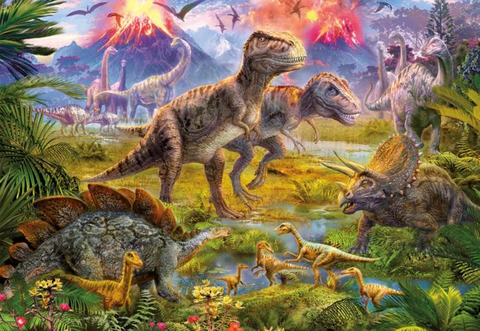 Rencontre entre dinosaures (500 pièces)
