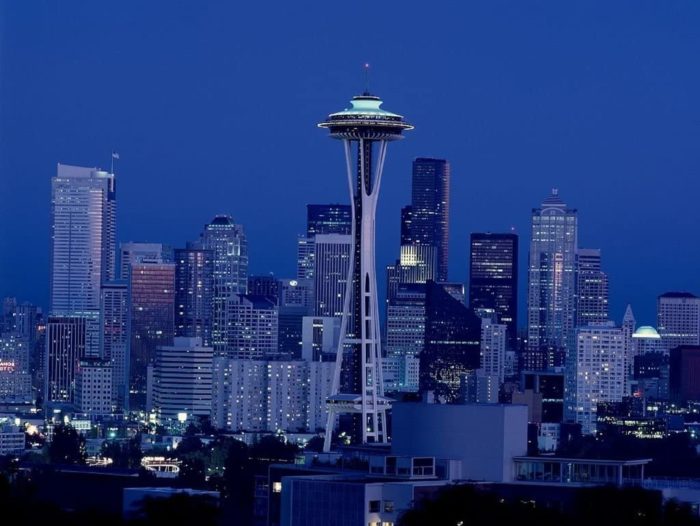 Seattle et la Space Needle de nuit (1000 pièces)