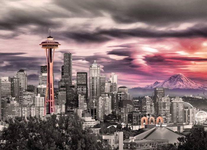 Seattle et le mont Rainier (1000 pièces) 1