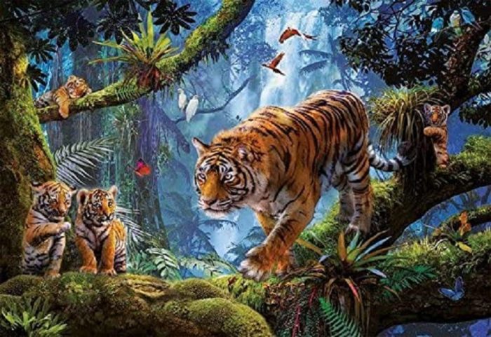Tigres sur l'arbre 1000 pièces
