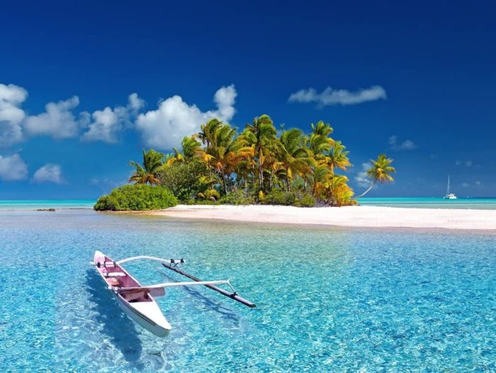 Île paradisiaque en Polynésie (500 pièces)