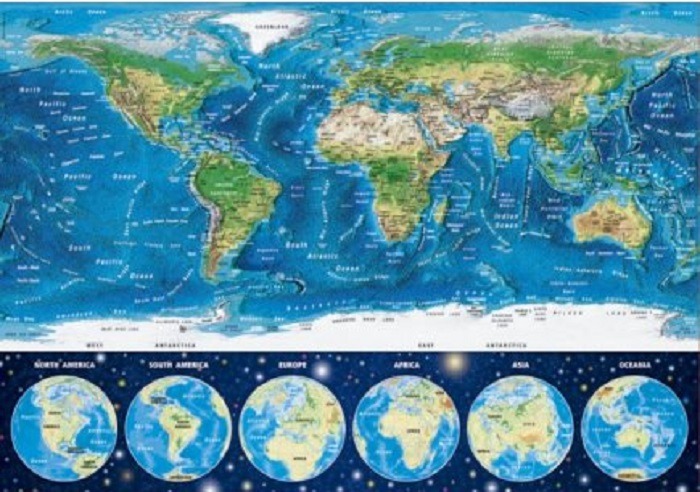 Carte du Monde néon (1000 pièces)