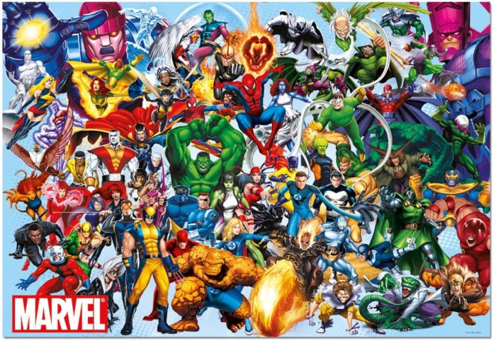 Collage des Héros Marvel (1000 pièces)
