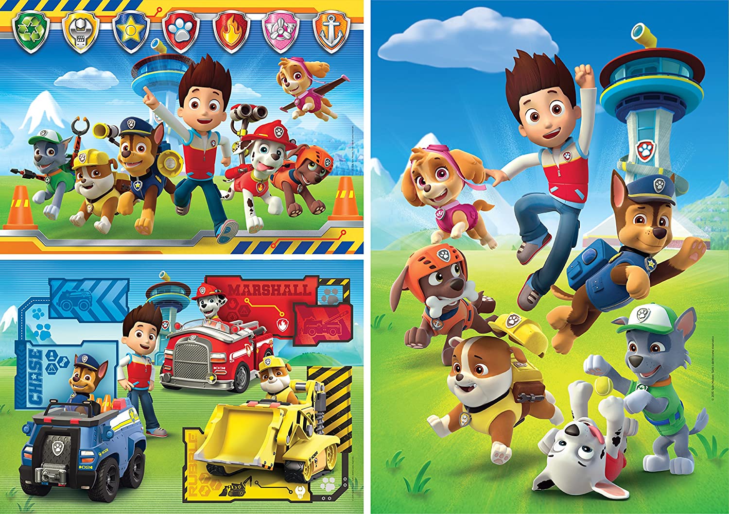 Nathan - Puzzle Pat' Patrouille 30 Pezzi - 30x23 Cm Con Poster A Grandezza Reale, Per Bambini, Gioco Educativo