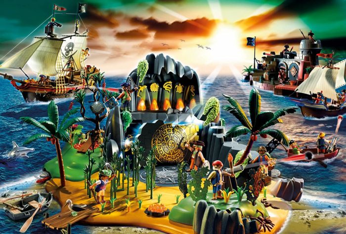 Les Playmobil sur l'île des pirates (150 pièces)