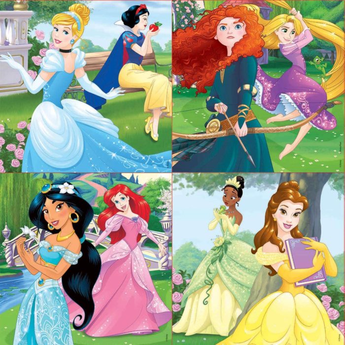 Les princesses Disney - Set de 4 puzzles (12, 16, 20, 25 pièces)