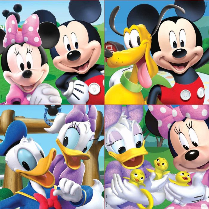Mickey Mouse - Set de 4 puzzles (12, 16, 20, 25 pièces)