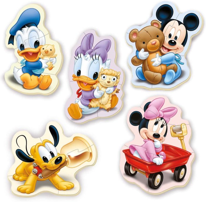 Mickey - Set de 5 puzzles (3, 4, 5 pièces)