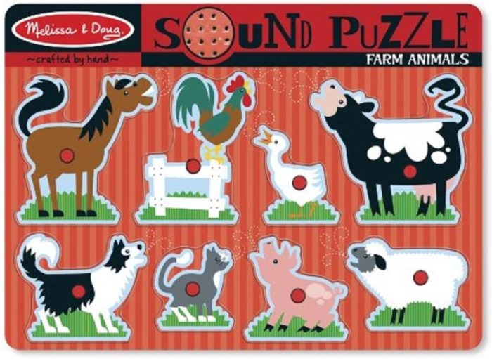 Puzzle sonore - Les animaux de la ferme (8 pièces)