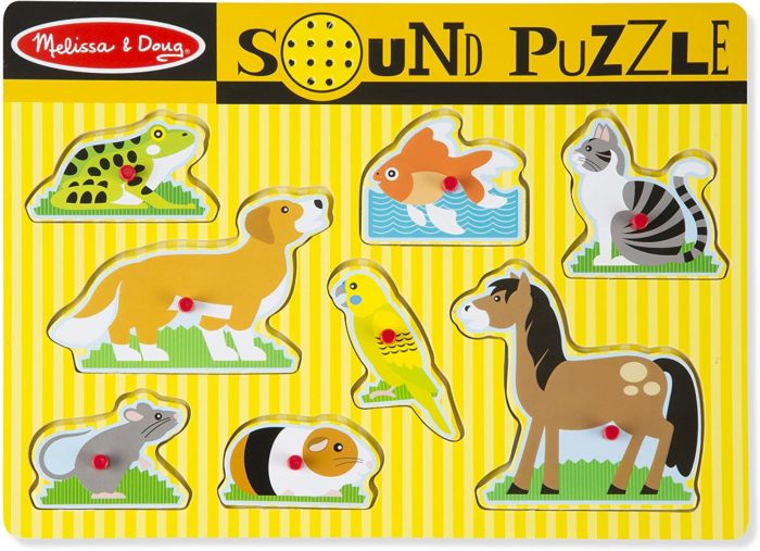 Puzzle sonore - Les animaux domestiques (8 pièces)