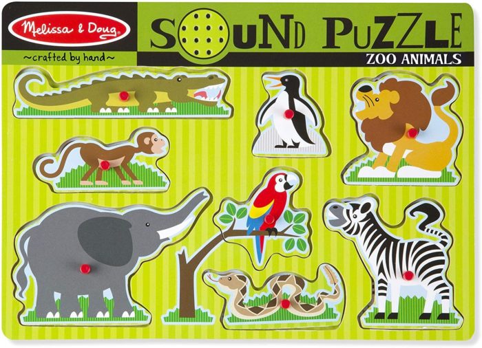 Puzzle sonore - Les animaux du zoo (8 pièces)