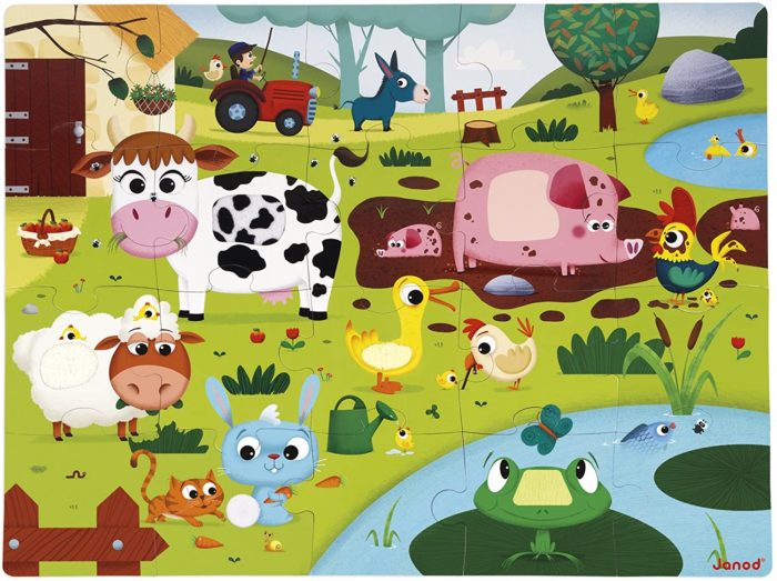 Puzzle tactile - Les animaux de la ferme (20 pièces)