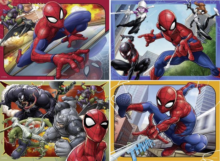 Spiderman - Set de 4 puzzles (12, 16, 20, 24 pièces)