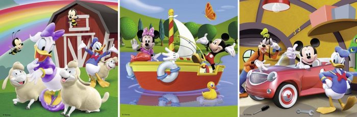Tout le monde aime Mickey - Set de 3 puzzles (3 x 49 pièces)