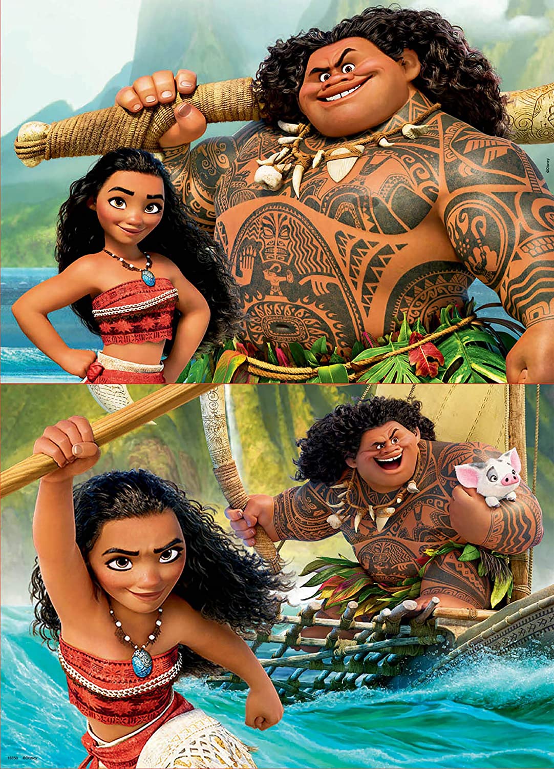 Puzzle Enfant - Vaiana et Maui - 2 X 100 Pieces - Educa Puzzle Enfant - Vaiana et Maui - 2 X 100 Pieces - Educa