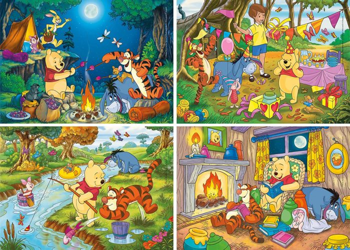 Winnie l'ourson - Set de 4 puzzles (2 x 20 pièces, 2 x 60 pièces)