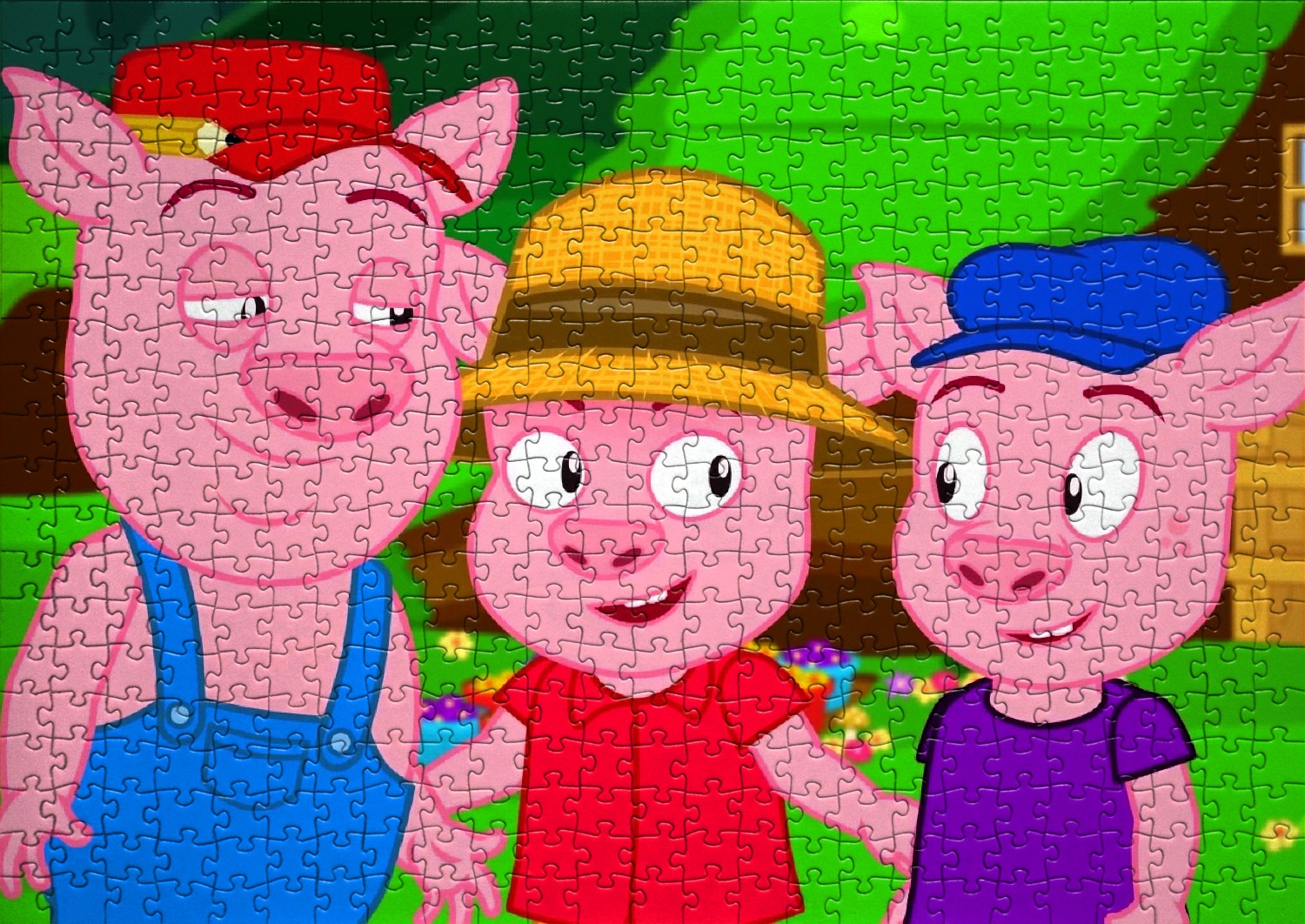Les Trois Petits Cochons - Liste de 3 puzzles